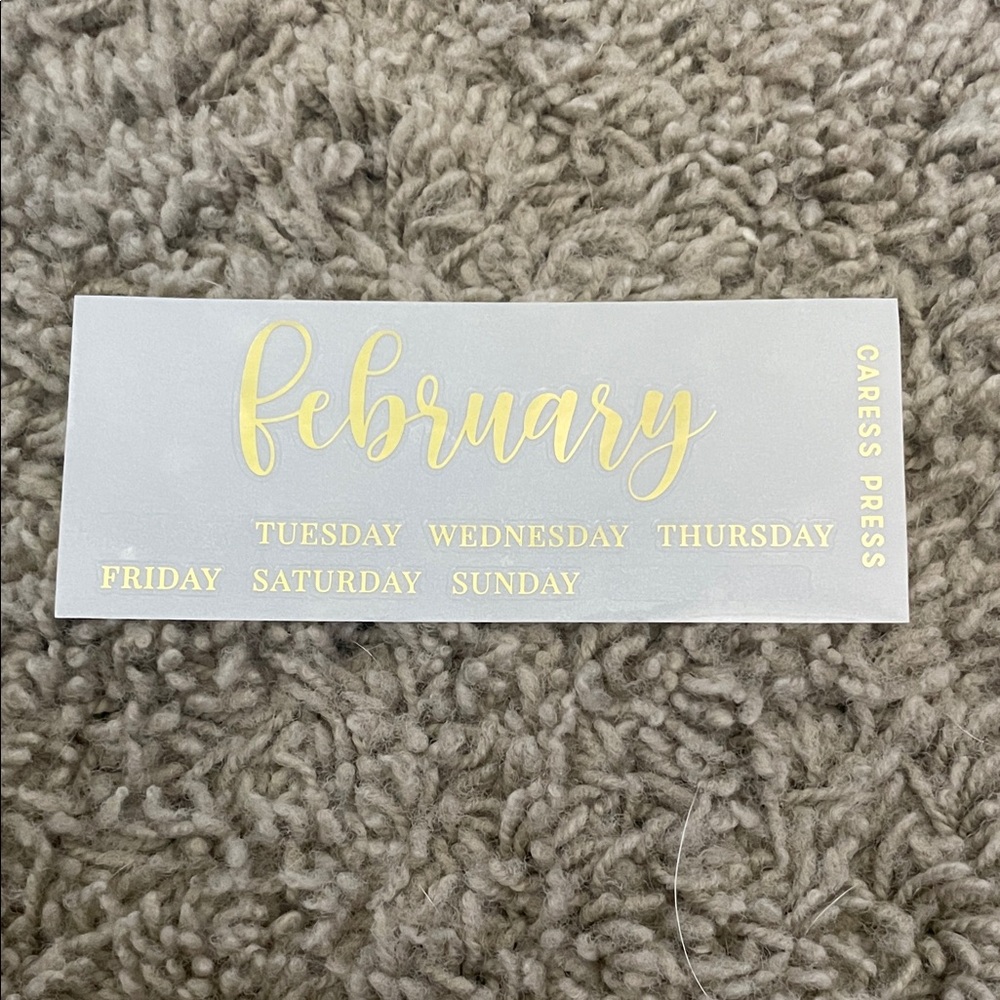 Caress Press February Weekly Planner Sticker